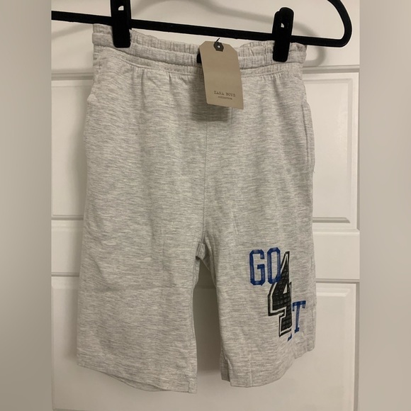 NWT ZARA Boys Kids Gray Blue Go 4 It Shorts 11-12 - Picture 1 of 3